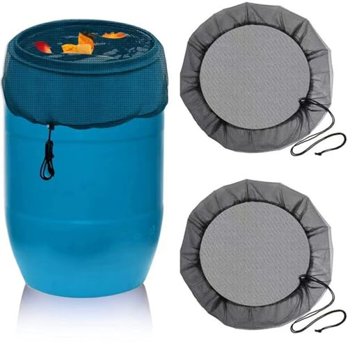 Xrten 2 Pcs Filet pour Citerne de Pluie Anti-Moustique - Protection de Baril Contre Les Feuilles et Les Moustiques