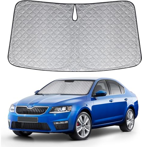 Parasol para Parabrisas Reemplazo para Skoda Octavia 2012-2019, Plegable Parasol para Parabrisas de Coche, Parasol para Parabrisas Delantero para Bloquear El 103% de Los Rayos UV