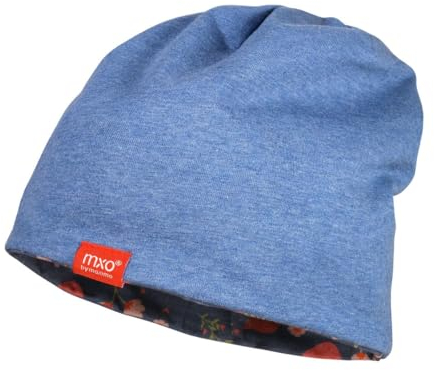 MaxiMo Jungen Mütze/Beanie 43500 1358 in blau, Kleidergröße:55, Farbe:Blau
