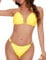 Evolyline Bikini Damen Set Brazilian Push Up Sexy Triangel Bikini Set, Tanga Slip O-Ring Zweiteiliger Bikini-Set für Damen String Bademode mit Dreieck Cup Spaghetti Swimsuit Badekleidung