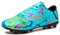 Men's Outdoor Football Boots Professional Sneakers Turf Training Soccer Shoes Blue 6.5 UK