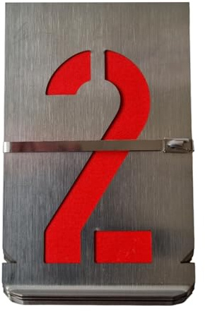 Zahlen Schablonen Set 0-9 | 300 mm (30 cm) | Rostfreier Edelstahl | Große Ziffern Signierschablonen für Industrie & Handwerk | Margreiter Technik