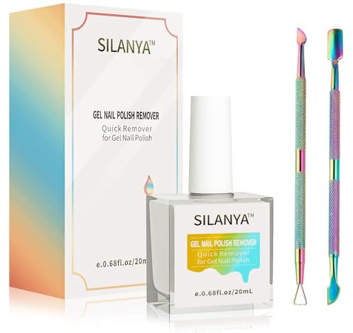 Gel-Nagellackentferner - Schnelles und Sicheres Entfernen von Gel Acryl und Normalem Nagellack Inkl, Profi-Feile und Schaber, Schonend zur Nagelplatte, Ohne Aceton, Einfache Anwendung