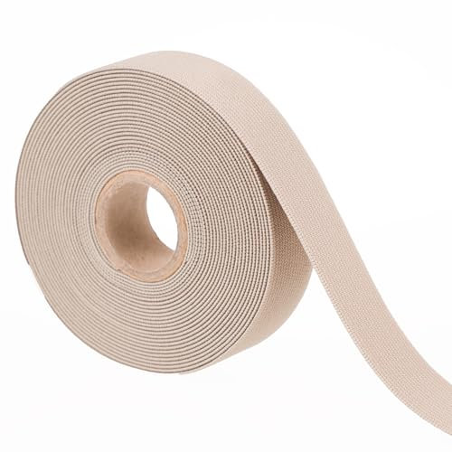 Farbiges Gummiband zum Nähen, 20 mm Nähgummi, gewebt, 5 Meter (Beige)