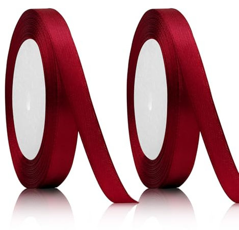 Geschenkband,Dekoration Schleifenband,10mm 22m Satinband,Red Band,Satinbänder,Weihnachten Farbige Bänder,Geschenkband Schleifenband,Weihnachten Satinband,Dekoband Seidenband,Dekobander,Silk Ribbon