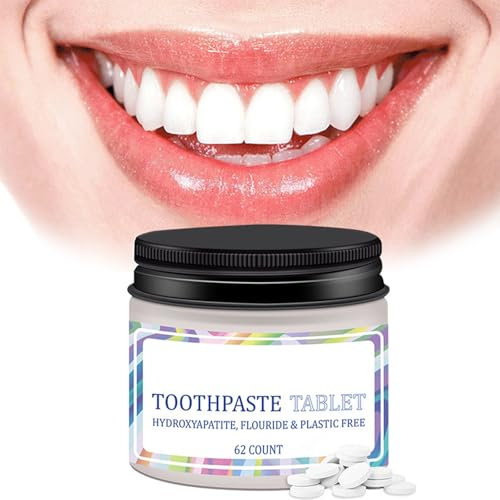 Zahnpasta Weisse Zähne, Zahnpasta Ohne Fluorid mit Natürlicher Minze für Frischer Atem & Gesundes Zahnfleisch bewahren,Zahnpasta Reisegröße Entfernt Plaque & Verhindern sie Karies Ideal für Unterwegs