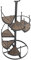 Srliya Multifunktionales Wendeltreppen-Pflanzenregal mit Regalen, Balkon und Wohnzimmer, aus Eisen und Holz, Geeignet für den Langzeitgebrauch