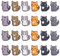 Hobbspring 24 Mixed Color Plastic Cat Craft Beads with 3mm Hole for DIY Jewelry Making
