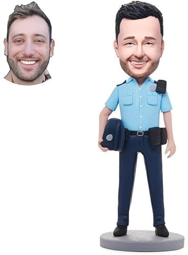 Wackelkopf: Polizist, vollständig anpassbarer Polizist, personalisierte Wackelköpfe, beste Geschenke für Polizisten