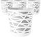 Lot de 4 pots de fleurs - Diamètre : 15 cm - Blanc - Design 2 en 1 avec insert amovible - En plastique solide - Facile d'entretien et durable - Parfait pour l'intérieur et l'extérieur - Résistant aux