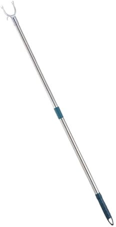 MUSISALY Asta appendiabiti in acciaio inox, allungabile, lunga, con gancio, pratico aiuto per appendere i vestiti, ideale per armadi, balconi e appendere la biancheria