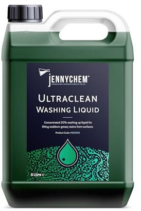 Ultraclean Washing Up Liquid 5L – Apple Fragrance Concentrated Dishwashing Detergent (20%) | Bulk Household & Commercial Kitchen Cleaner – Tough on Grease & Stains