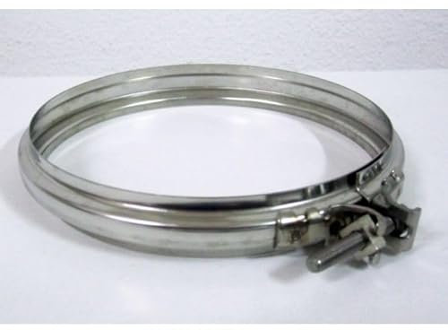 Abrazadera de bloqueo inoxidable para chimenea tubo de acero para estufa y chimenea (Ø 150 mm)