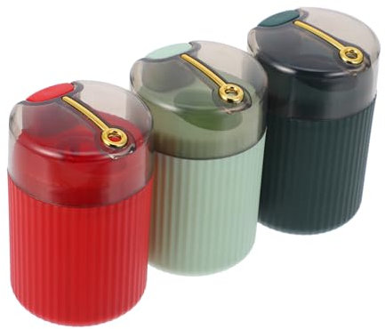 iplusmile Dispensador De Palillos De Dientes Desplegable a Presión, Caja Redonda Grande Para Palillos, Plástico Resistente Verdes y Rojo, Adecuado Para Hogar, Oficina y Restaurantes