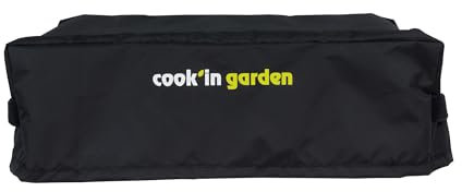 Cook'in Garden - Housse Barbecue & Plancha - Référence COV002 - Dimensions L62 x P50 x H20 cm - Imperméable et Déperlante - Protection UV8 de Qualité Supérieure