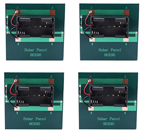 Reinscer 4X 1W 4V Rechargeable AA Battery Solar Cell Charger with Base for 2XAA Batteries Charging Directly
