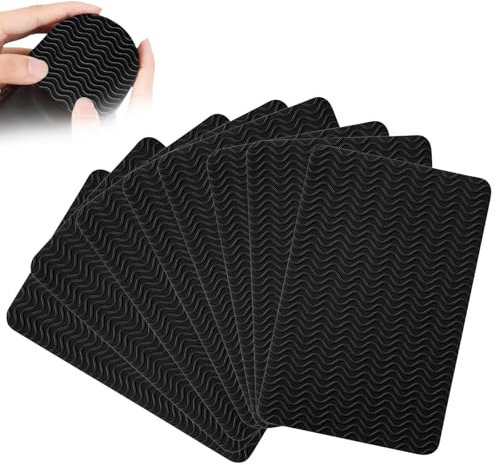 8 Pezzi Suola Scarpe Gomma,Antiscivolo per Scarpe Risuole Scarpe Anti Rumore Tacchi per Sandali Solette Antiscivolo in Gomma Adesivi Suola Antiscivolo per Uomo e Donna (Nero)