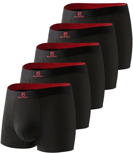 GLESTORE Boxer Hommes Caleçon Shorty sous Vetement Homme Modal Boxer | Calecon Homme Boxer Doux Confortable Respirant Absorbant Élastique Résistant Garde Sa Forme Après Lavage