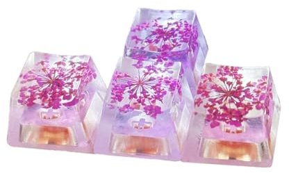 Only Keycap Leaves Dry Flowers Pattern Translucents Keycap ESCs Keycaps for Mechanical Keyboards Installation