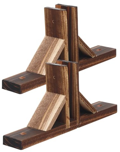 Base per Recinzione in Legno per Giardino, Kit 2 Pezzi | Supporto per Staccionata, Rinforzo Stabile, Fori Laterali, Stile Semplice, Uso Esterno e Fissaggio Duraturo