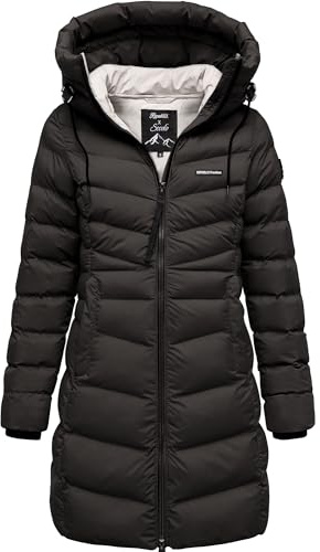 REPUBLIX Damen Gefütterte Winter Jacke Mantel Parka mit großer Kapuze RJ-8023