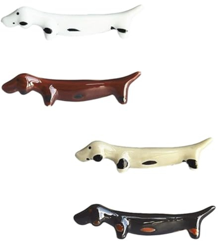 LIFKOME Reposa Palillos Perro Soporte para Palillos Y Cubiertos Organizador De Mesa para Cucharas Y Tenedores 4 Piezas Decoración para Cocina Y Comedor
