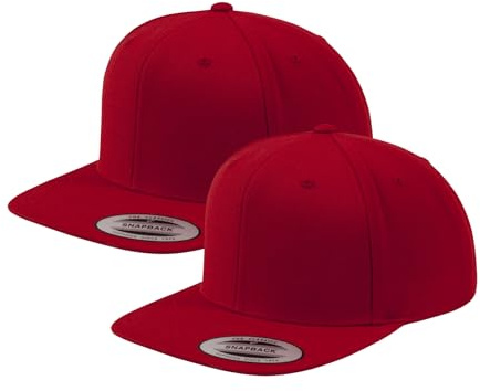 Flexfit 2er Pack Classic Snapback Cap – Verstellbare Baseballkappe im Streetstyle, Unisex