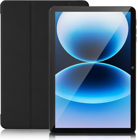 SANNUO Tablet, 10 Pollici Android 15 Tablet, Processeur Octa-Core Ultra, 30GB RAM 128GB ROM (2TB Espandibili), Schermo HD IPS, Wi-Fi 5G Rapide, Widevine L1, 6000mAh, 13MP+5MP, Custodia inclusa-Nero