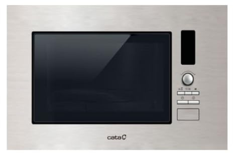 Microondas de Encastre Cata MC 20 D X, 20 Litros, 60cm, Grill, 7 Niveles de Potencia, Acero Inoxidable Gris