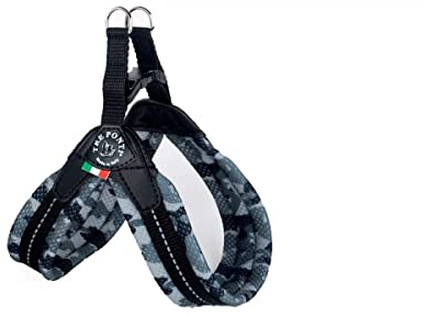 Tre Ponti Geschirr Easy Fit Soft Mesh mit Click Verschluss in div. Farben und Größen, Farbe:Camouflage grau, Größe:Gr 3. / 41-43 cm/bis 7kg
