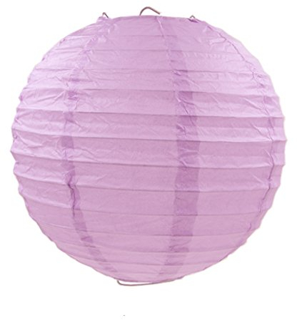 Beiersi Papier Laterne Lampenschirm Hochzeitsfeier Dekoration (12(30cm), Helles Lila)