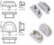 MEC Light 2er Set Endkappen für Profil Ela biegsame Leiste