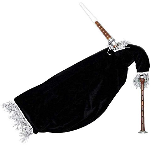 Scottish Goose Practice Bagpipe Rosewood Silver Mounts Black Velvet Bag