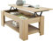 spot on dealz® Lift Up Coffee Table with Storage Adjustable Height Dining Coffee Tables for Living Room Wooden Oak Finish Furniture Modern Rectangular Office Tables