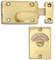 Polished Brass Bathroom Indicator Toilet Door Bolt Lock Vacant & Engaged Thumb Turn