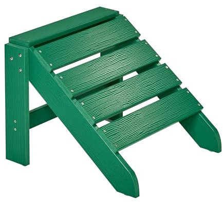 NEG Design Adirondack Fußbank MARCY täuschend echte Holzoptik, wetterfest, UV- und farbbeständig grün