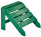 NEG Design Adirondack Fußbank MARCY täuschend echte Holzoptik, wetterfest, UV- und farbbeständig grün