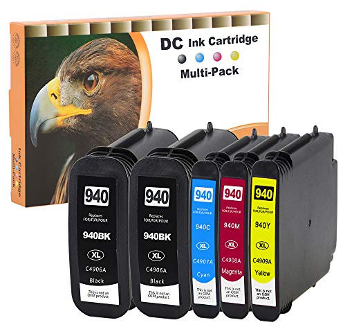 D&C 5 Set Druckerpatronen kompatibel für HP 940 XL für HP OfficeJet Pro 8000,8000 Enterprise,8000 Series,8000 Wireless,8500,8500 A,8500 A Plus,8500 A Premium,8500 Premier, 8500 Series mit Chip