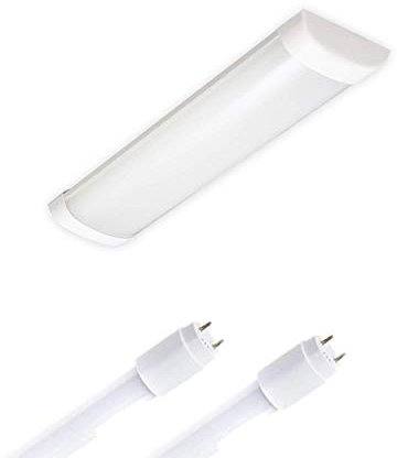 ELG Leuchten Aufbauleuchte Feuchtraumleuchte LED 600mm 2-flammig inkl. 2x7,6W LED 4000K Neutralweiss 2x800lm Werkstattleuchte Arbeitsleuchte Werkstattlampe 2-seitig-gesockelt (4000k-os)