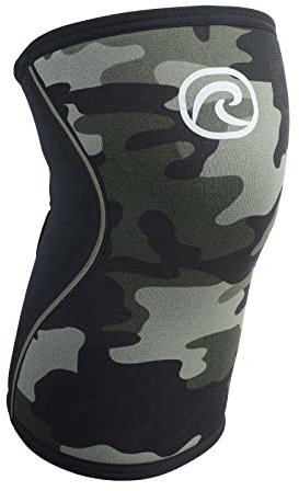 Rehband Ginocchiera sportiva per bodybuilding, ginocchiera per cross-fit e allenamento pesante, manico al ginocchio in neoprene da 5 mm, disponibile in diversi colori e dimensioni, unisex, colore: