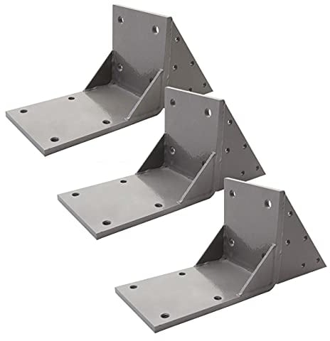 Mendler 3er-Set Dachsparrenadapter für Kassetten-Markise T124, Dachsparren Halterung Adapter - grau