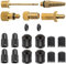 Ventil-Adapter Set, 19 Pack, Adapter für DV, SV, AV Ventile, Ventiladapter für Fahrrad, Spielball, Gymnastik Ball, Luftmatratze, Luftpumpenadapter für Standpumpe, Ballpumpe, Handpumpe, Schlauchventil
