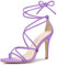 Allegra K Damen Schnürsenkel Riemchen Stiletto Heel Sandalen, lavendel, 40 EU