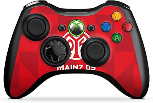 DeinDesign Skin kompatibel mit Microsoft Xbox 360 Controller Folie Sticker Mainz 05 Offizielles Lizenzprodukt Fanartikel