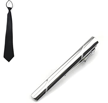 GHEART Pince à Cravate,Pince à Cravate Argent Homme, 1 Article Pince à Cravate Cuivre, Pince à Cravate Homme Slim,Style Simple,Mince Tie Clip, Pour Anniversaire de Mariage D'affaires vie Quotidienne.