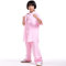 Generic Kinder-Tai-Chi-Uniform, traditionelle chinesische einfache Seiden-Baumwoll-Tai-Chi-Uniformen - für Kampfsportaufführungen, Blau-S (Pink XXS)