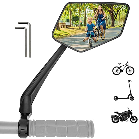 REEZER Fahrradspiegel rechts mit extra großer Spiegelfläche - 360° verstellbarer Fahrrad Spiegel für E-Bike & E-Scooter Lenker - Rückspiegel kompatibel mit allen Modellen - E-Bikes Zubehör - RECHTS