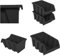 botle 100 x Stapelboxen Werkstatt Garage Sichtlagerboxen Sichtlagerkästen Stapelkisten Sortierboxen Boxen 120x195x90 mm Anthrazit stapelkisten Kunststoff lagerboxen stapelbar