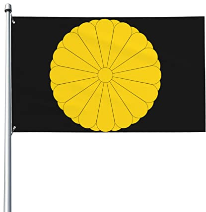 Sello Imperial de Japón 3x5ft Patio Jardín Bandera Decoración interior Bandera impresa de un solo lado