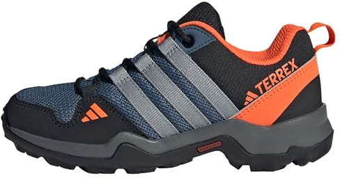 adidas Terrex AX2R Hiking Shoes Wanderschuhe, Wonder Steel/Grey/Impact Orange, 35.5 EU